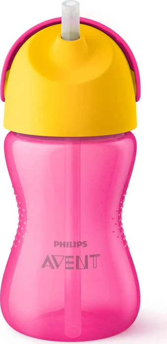 Philips Avent SCF798/02 Strohhalmbecher Trinkbecher, 12+M, 300ml, rosa/gelb