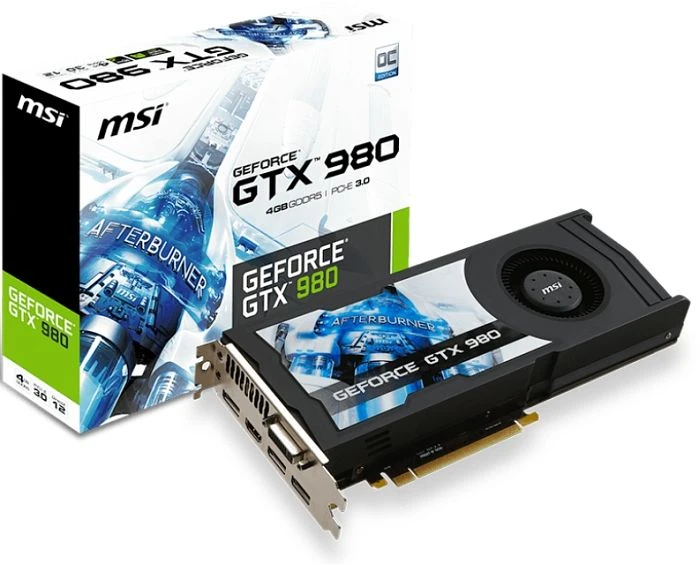 MSI GeForce GTX 980 4GD5 OCV1, 4GB GDDR5, DVI, HDMI, 3x DP