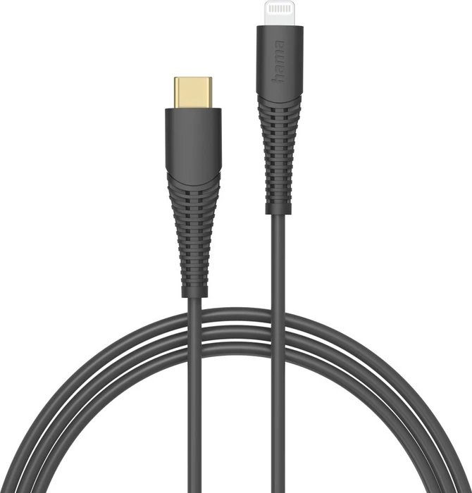 Hama Ladekabel USB-C/Lightning 1.5m schwarz