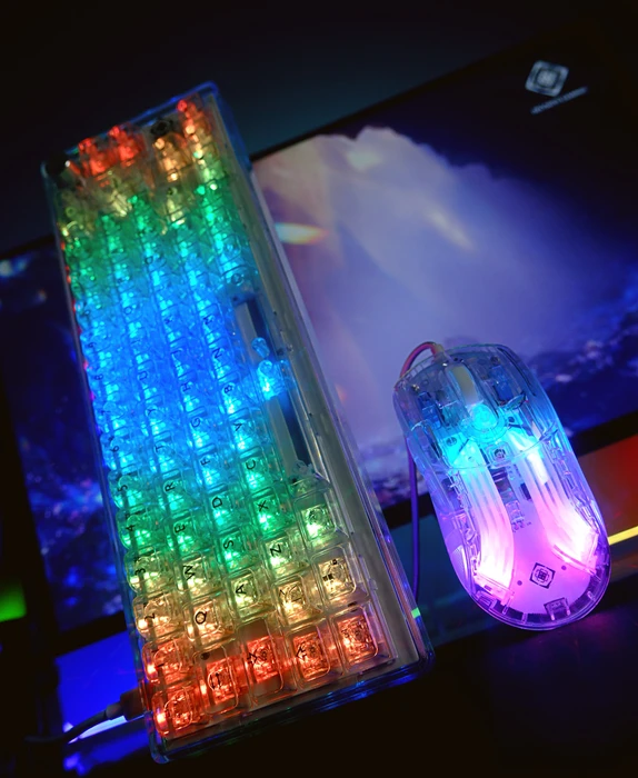 Deltaco DM330 RGB Gaming Mouse transparent, USB