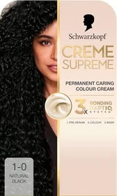 Schwarzkopf Creme Supreme Haarfarbe 1-0 natural black, 60ml
