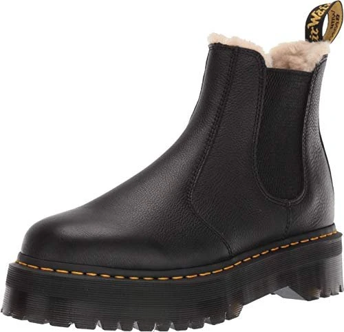 Dr. Martens 2976 Quad Fur Lined Platform Chelsea Boots schwarz