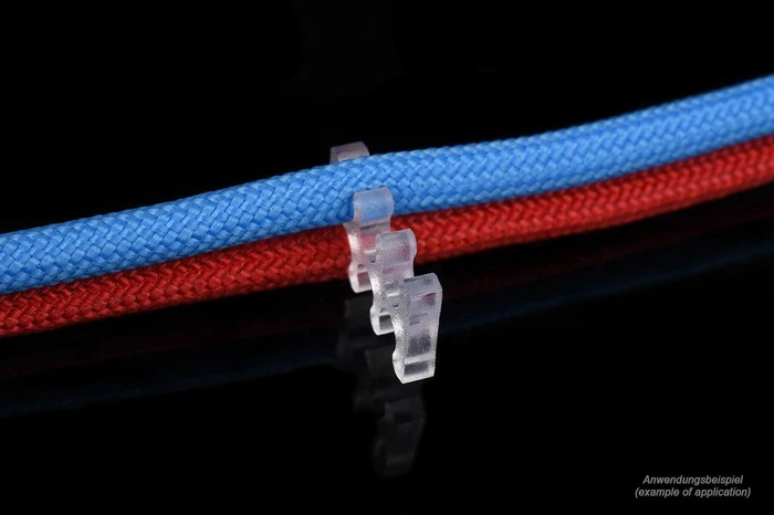 Alphacool Eiskamm X6 Kabelkamm 3mm, klar, 4er-Pack