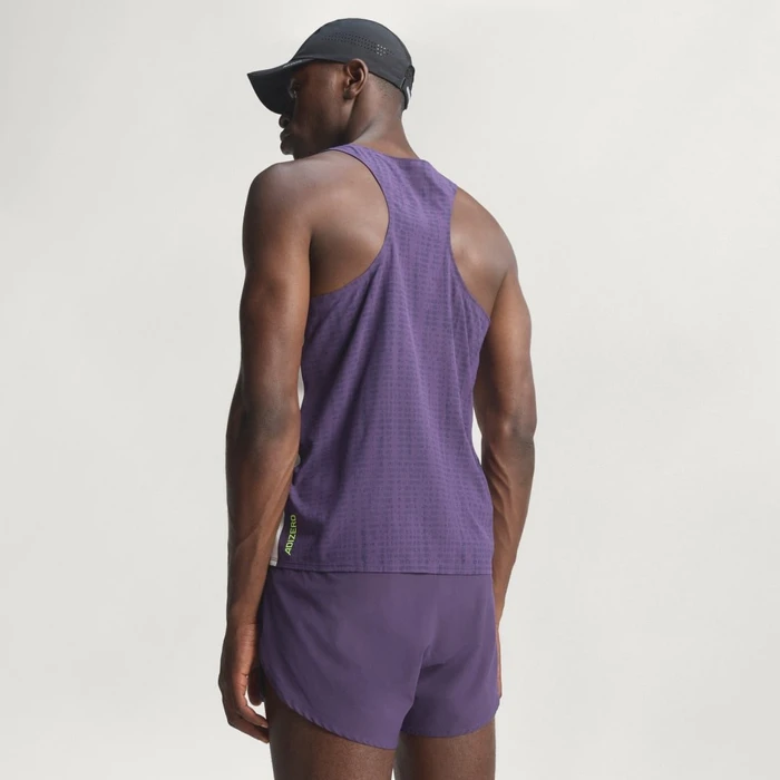 adidas Adizero Singlet Laufshirt ärmellos aurora plum/noble ink (Herren)