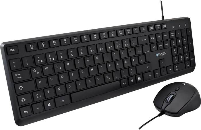 V7 CKU350 Tastatur und Maus Combo, USB, DE