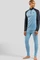 Odlo Performance Wool 150 Baselayer Halfzip Funktionsshirt langarm provincial blue/dark grey melange (Herren) Vorschaubild