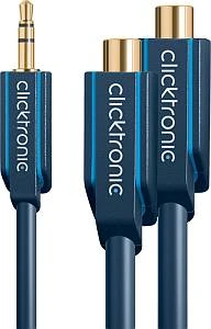 Clicktronic Casual Klinke [Stecker] auf Stereo-Cinch [Buchse] Y-Adapter 0.1m