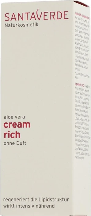 Santaverde Aloe Vera rich ohne Duft Gesichtscreme, 30ml