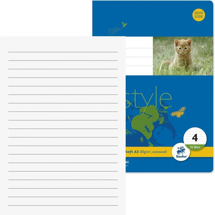 Ursus Basic Schulheft, A5, Lineatur 4, 16 Blatt, 10er-Pack (040516004#10)