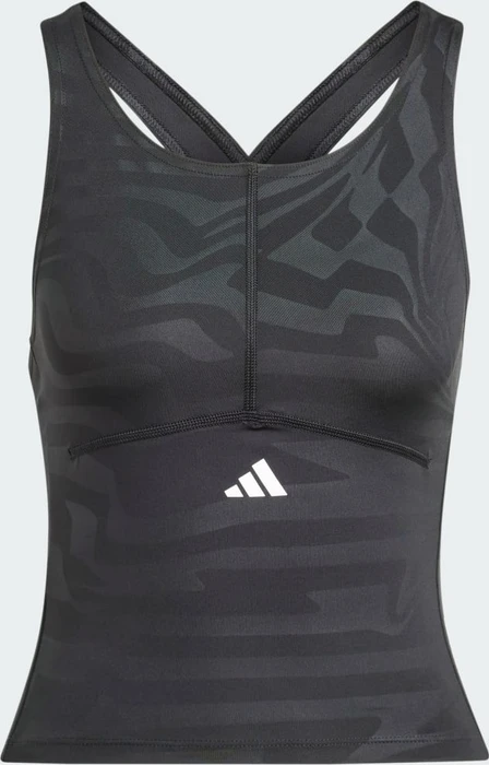 adidas Techfit Printed Crop Training Kompressionsshirt ärmellos schwarz (Damen)