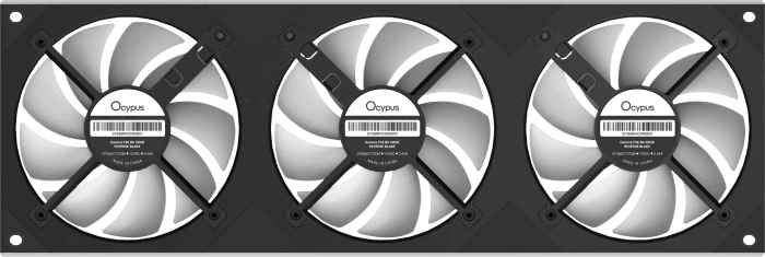 Ocypus Gamma F36 BK ARGB Reverse Blade, schwarz, 3x 120mm