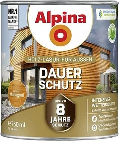 Alpina Farben Dauer-Schutz Holz-Lasur außen mahagoni, 750ml