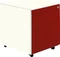 mauser Rollcontainer line, 570x600mm, 1x Utensilienauszug, 1x Materialschublade, 1x Hängeregistratur, reinweiß/rubinrot Vorschaubild