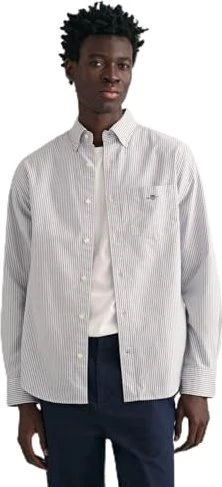 Gant Regular Fit Banker Stripe Classic Oxford Hemd langarm persian blue (Herren)