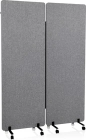 HJH Office Flexmiut Akustik-Stellwand, 2er-Pack, grau, 60x170cm