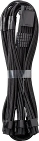 CableMod C-Series Pro ModMesh 12VHPWR for Corsair, 3x 8-Pin PCIe Stecker auf 16-Pin PCIe 5.0 12VHPWR Stecker, Adapterkabel, schwarz, 60cm (CM-PCSR-16P3-N60KK-5PK-R)