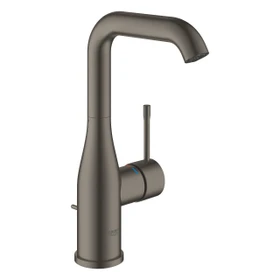 Grohe Essence Einhand-Waschbeckenarmatur 1/2" L-Size mit Ablauffernbedienung hard graphite gebürstet