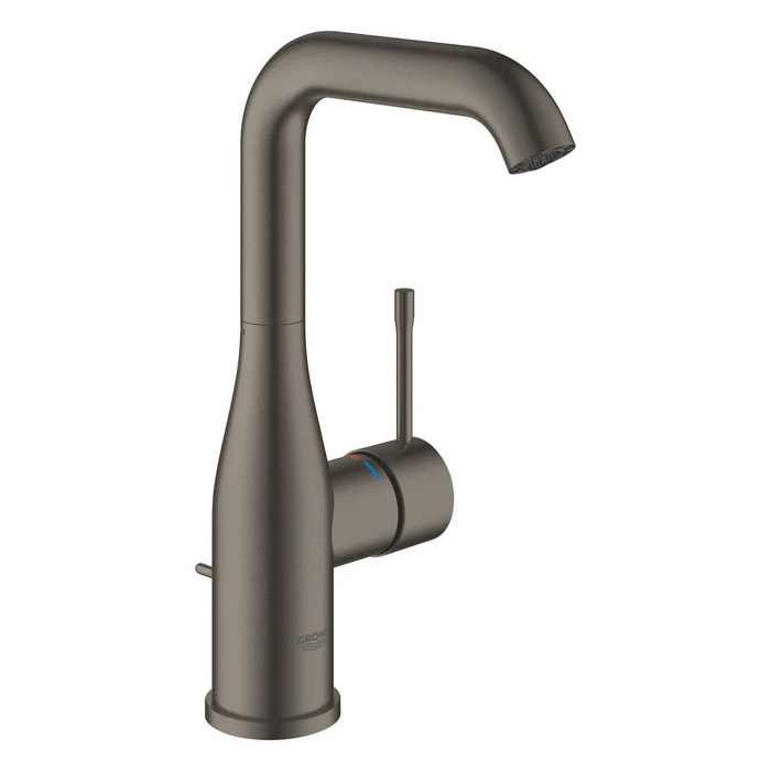 Grohe Essence Einhand-Waschbeckenarmatur 1/2" L-Size mit Ablauffernbedienung hard graphite gebürstet