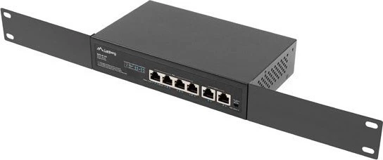 Lanberg RSFE Rackmount Switch, 6x RJ-45, 60W PoE+