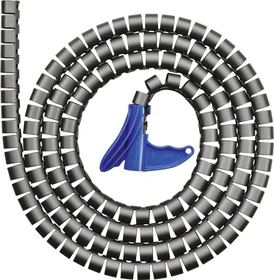HellermannTyton HWPP30-PP-BK Kabelbündelschlauch, 32mm, 25m, schwarz