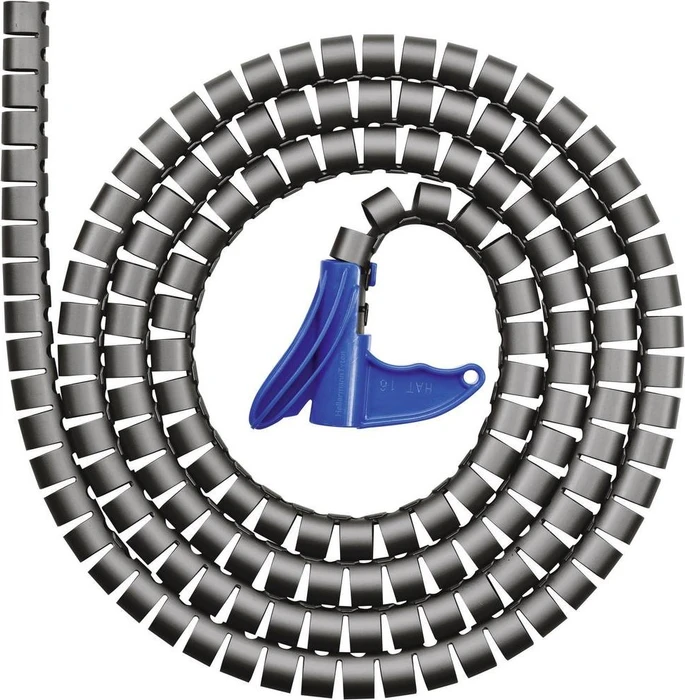 HellermannTyton HWPP30-PP-BK Kabelbündelschlauch, 32mm, 25m, schwarz