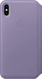 Apple Leder Folio Case für iPhone XS Max flieder