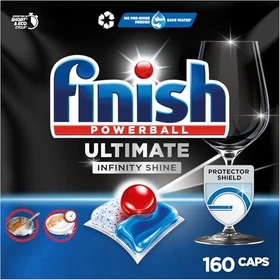 Finish Powerball Ultimate Infinity Shine Geschirrspültabs, 160 Stück