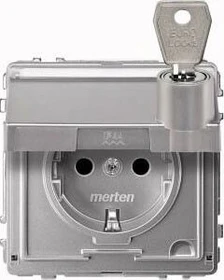 Merten Aquadesign SCHUKO-Steckdose, aluminium