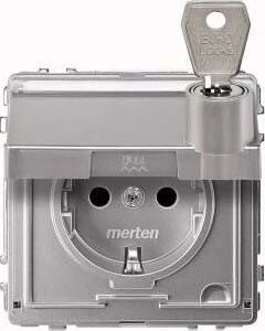 Merten Aquadesign SCHUKO-Steckdose, aluminium