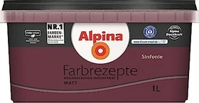 Alpina Farben Farbrezepte Innenfarbe sinfonie matt bordeaux rot, 1l