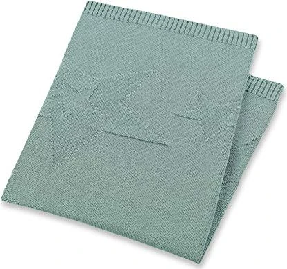 Sterntaler Strick-Schmusedecke mit eingestrickten Sternen