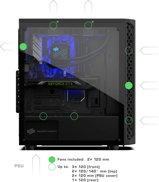 Endorfy SilentiumPC Signum SG1M TG, Glasfenster