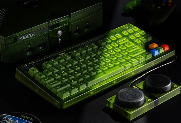 8BitDo Retro 87 Mechanical Keyboard, Xbox Edition, grün, Kailh Box Jellyfish X, USB/Bluetooth, US