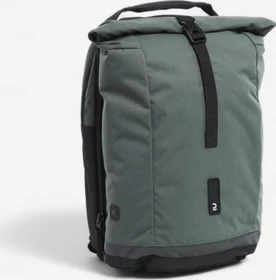 BTWIN Doppel Gepäcktasche dunkelgrün/grau