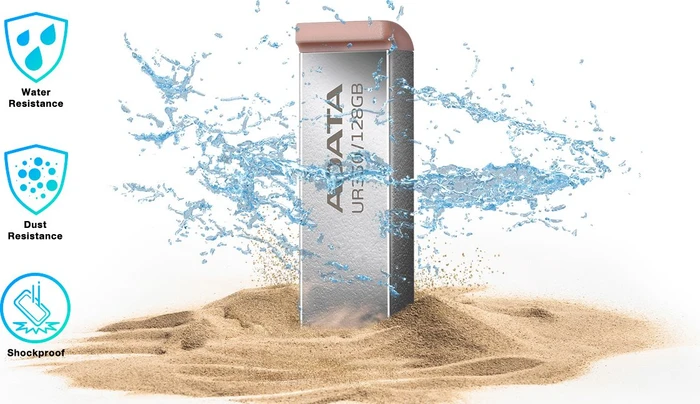 ADATA UR350 USB-A 64GB silber/braun, USB-A, USB 3.2 Gen 1×1