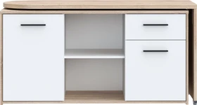 Forte Aliklia Schreibtisch 144x50cm Eiche/weiß