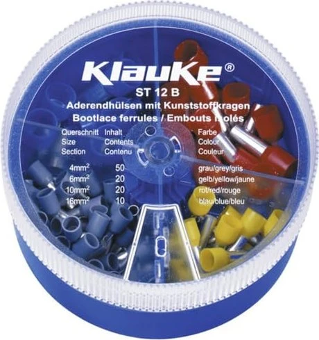 Klauke ST 12 B Streudose mit isol. Aderendhülsen 4-16 mm², DIN 46228 Teil 4
