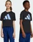adidas Essentials T-Shirt kurzarm black/blue fusion/glow blue (Junior) Vorschaubild