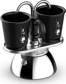Bialetti Set Mini Express Induction Espressokanne schwarz