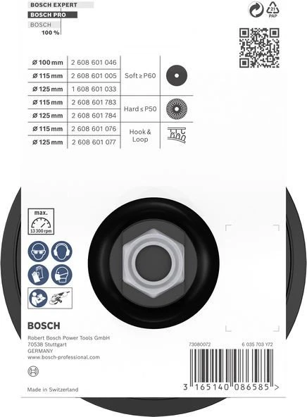 Bosch Professional Stützteller für Winkelschleifer, 115mm
