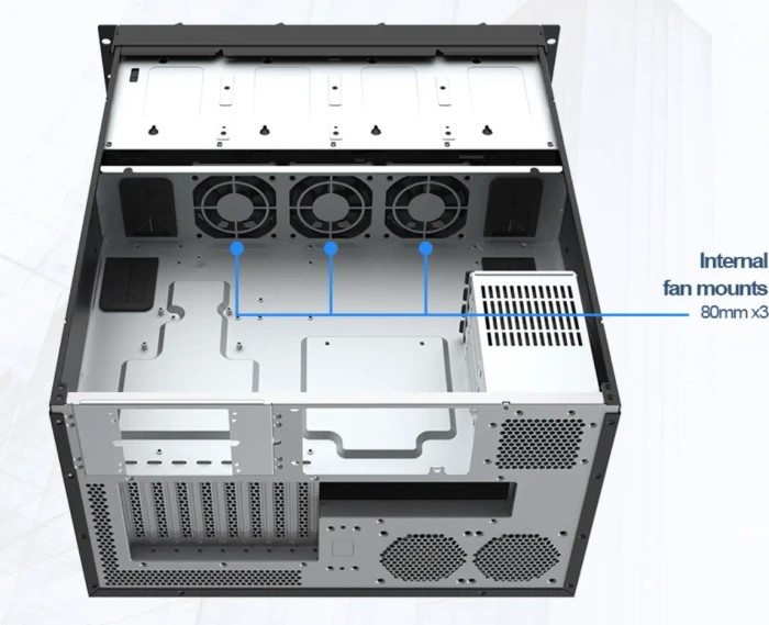 SilverStone RM61-312, schwarz, 6HE, ATX