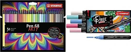 STABILO Pen 68 Arty sortiert, 30er-Set, Etui