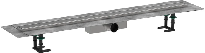 Hansgrohe RainDrain Compact Duschrinne, Komplett-Set, edelstahl gebürstet