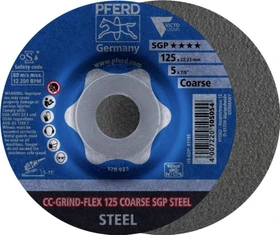 Pferd CC-GRIND-FLEX 125 COARSE SGP STEEL CC-GRIND Schleifscheibe, 125x22.23mm, 10 Stück
