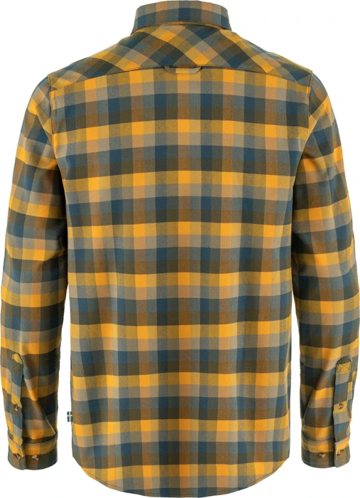 Fjällräven Lappland Stretch Flannel Hemd langarm laurel green/mountain blue (Herren)