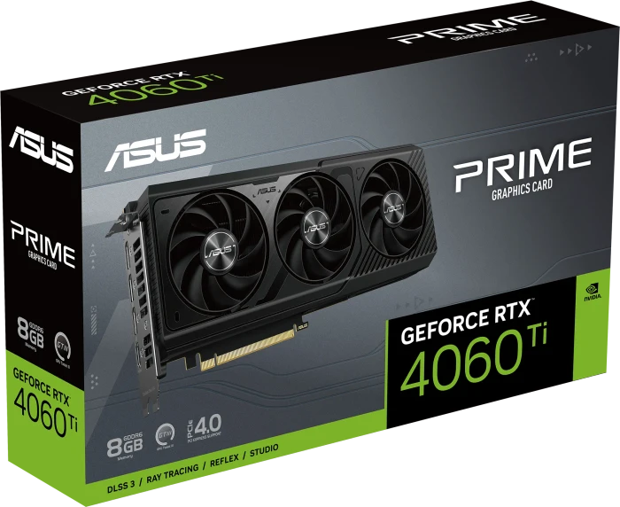 ASUS Prime GeForce RTX 4060 Ti, PRIME-RTX4060TI-8G, 8GB GDDR6, HDMI, 3x DP
