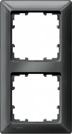 Siemens DELTA line Rahmen 2-Fach, 151x80mm, carbonmetallic