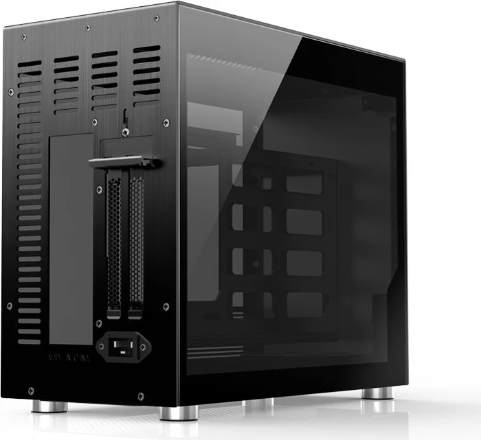 Jonsbo V10, schwarz, Glasfenster, Mini-ITX