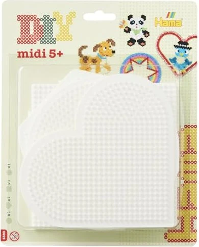 Hama midi Stiftplatten - Stern/Herz/Kreis/Quadrat/Sechseck