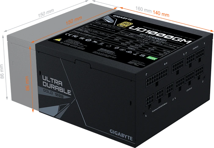 GIGABYTE UD1000GM 1000W, ATX 2.31